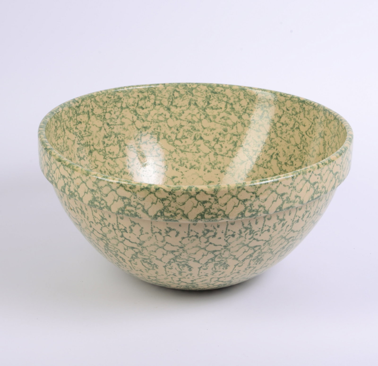 Large Ramsbottom Spatterware Bowl.: Diameter 16 inches.
