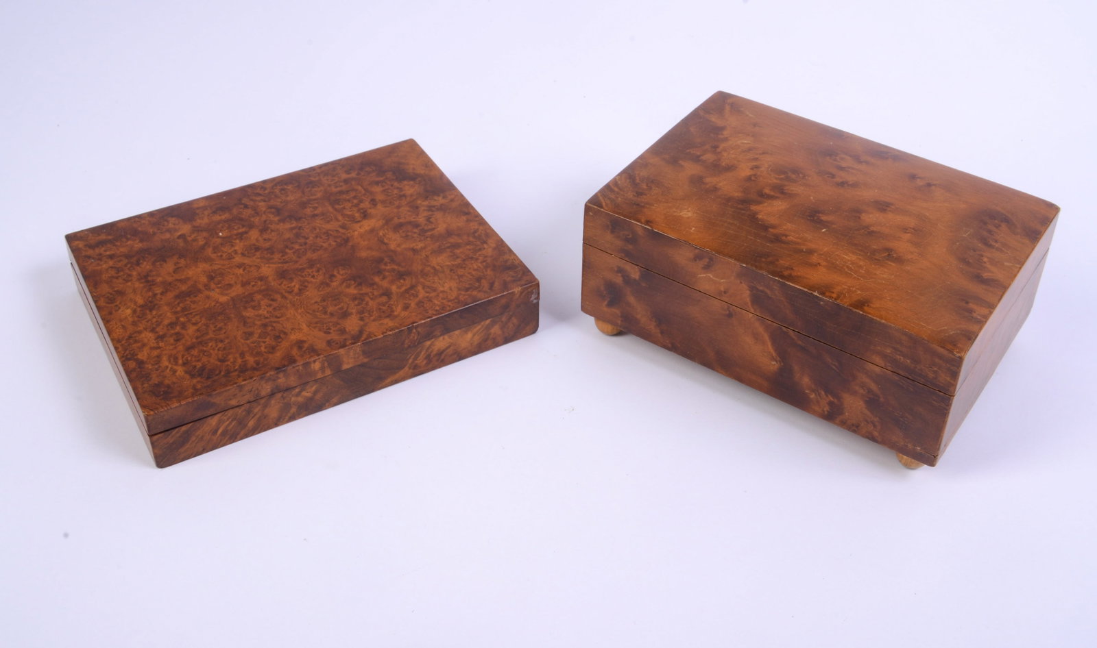 Two Burlwood Boxes.