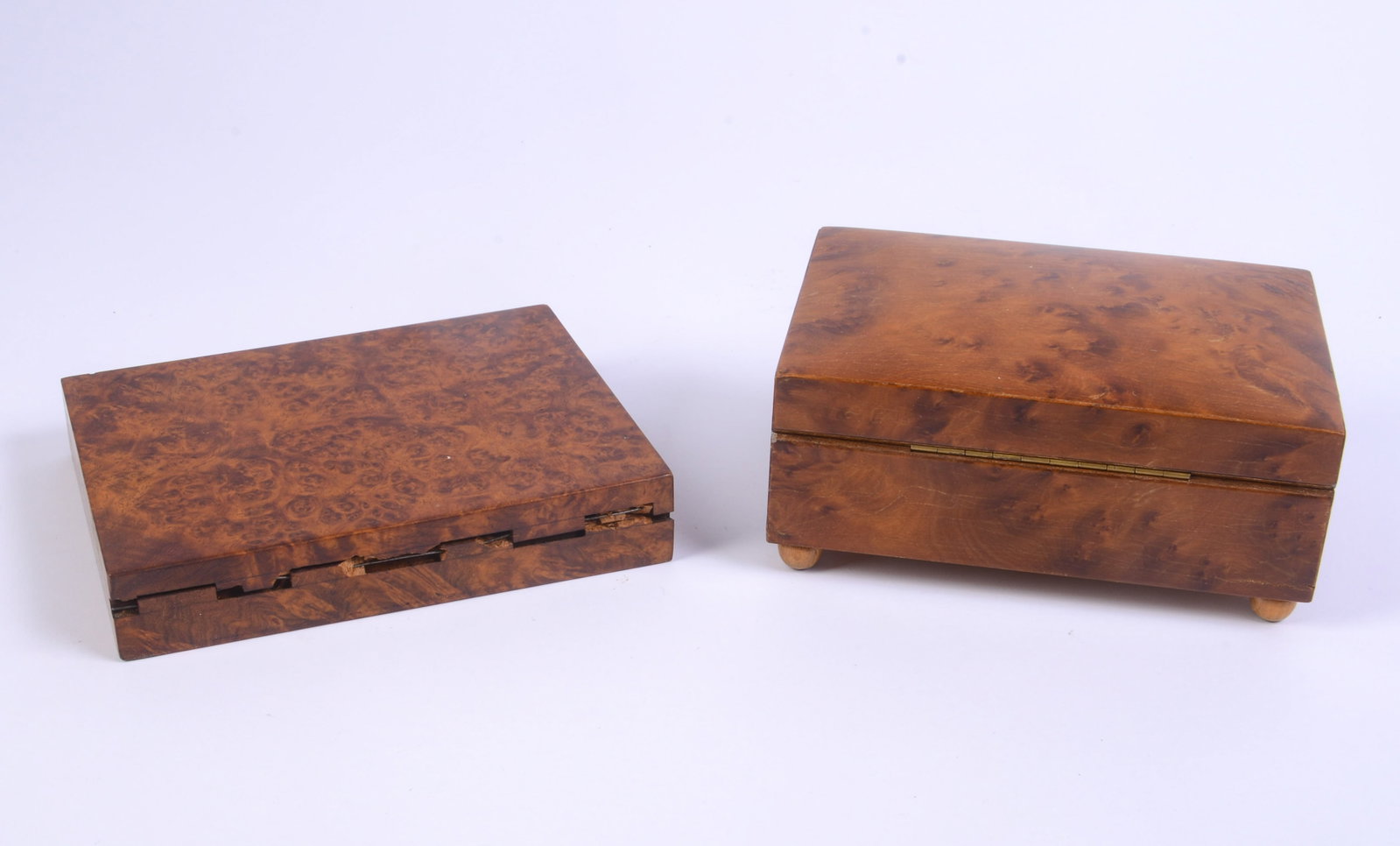 Two Burlwood Boxes. - 3