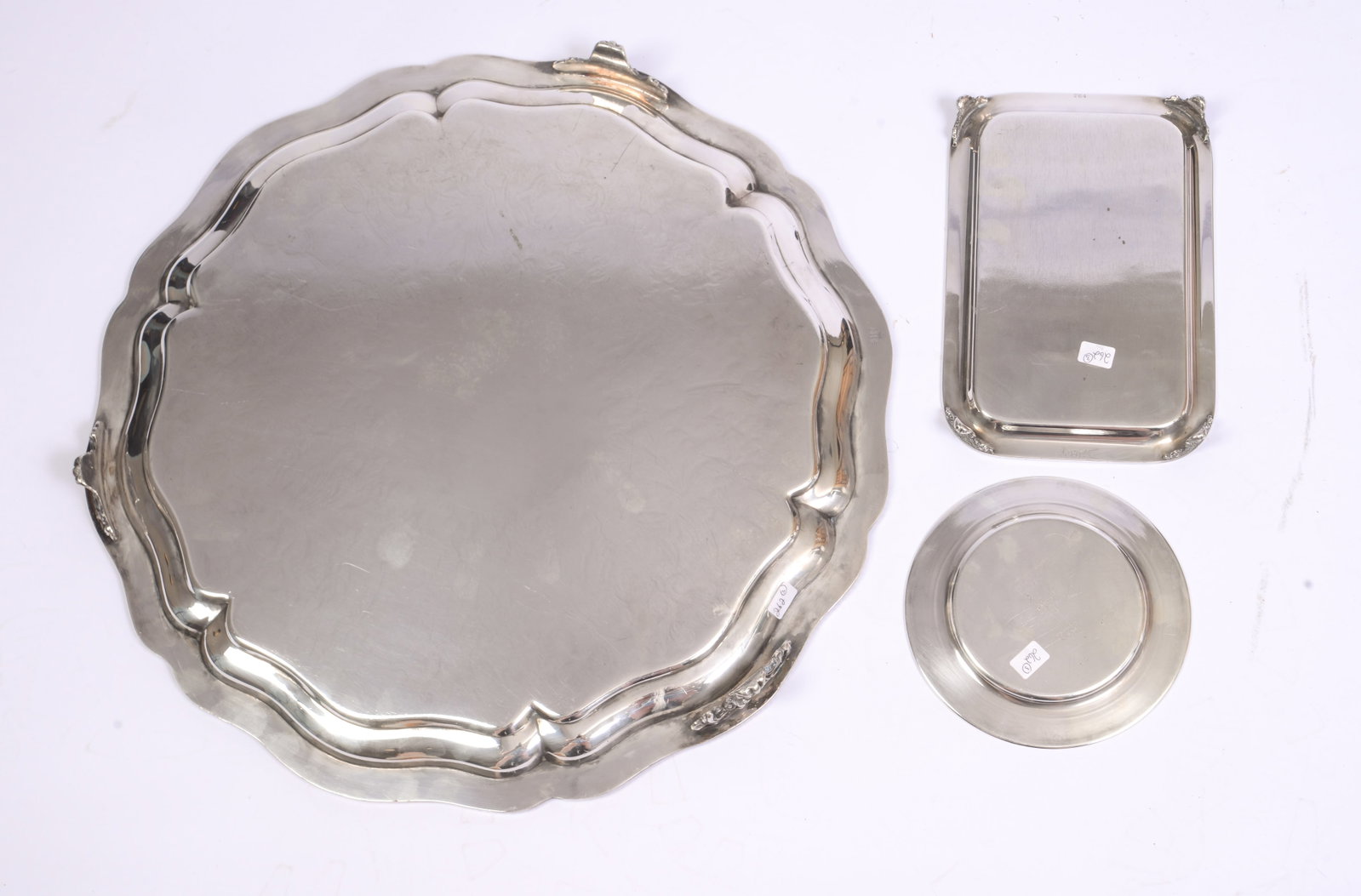 Three Silverplate Trays. - 2