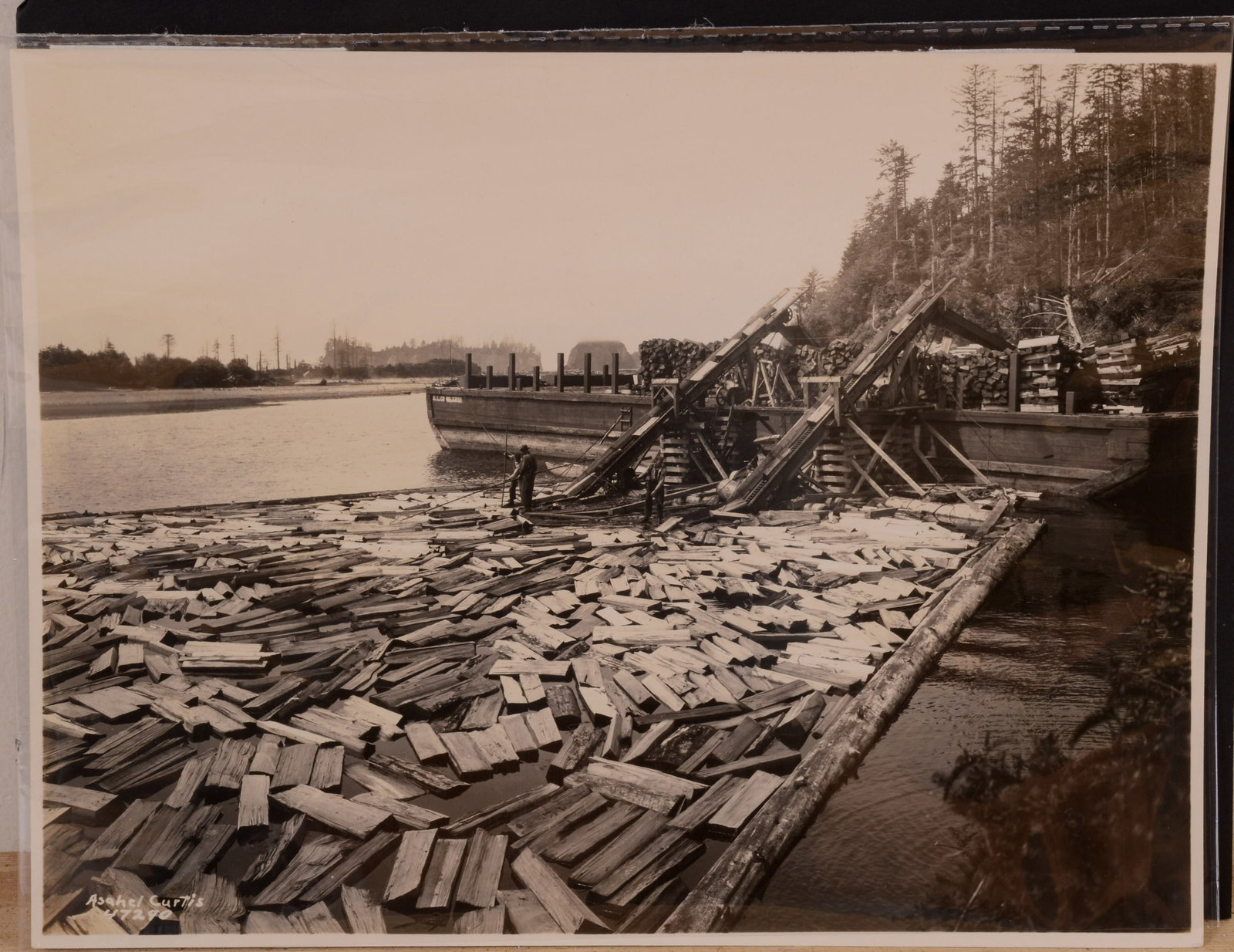 Photograph of Cedar Shakes Being Loaded.: 8 x 10 inches.