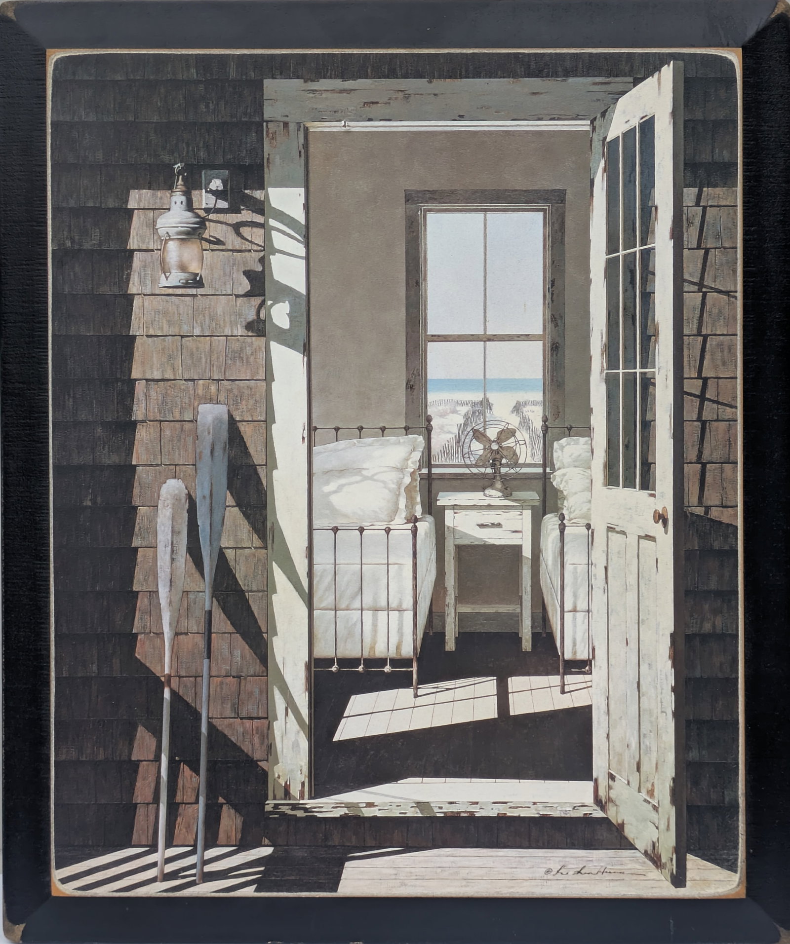 Decorative Painting of Interior: 18 1/2 x 22 1/2 inches.