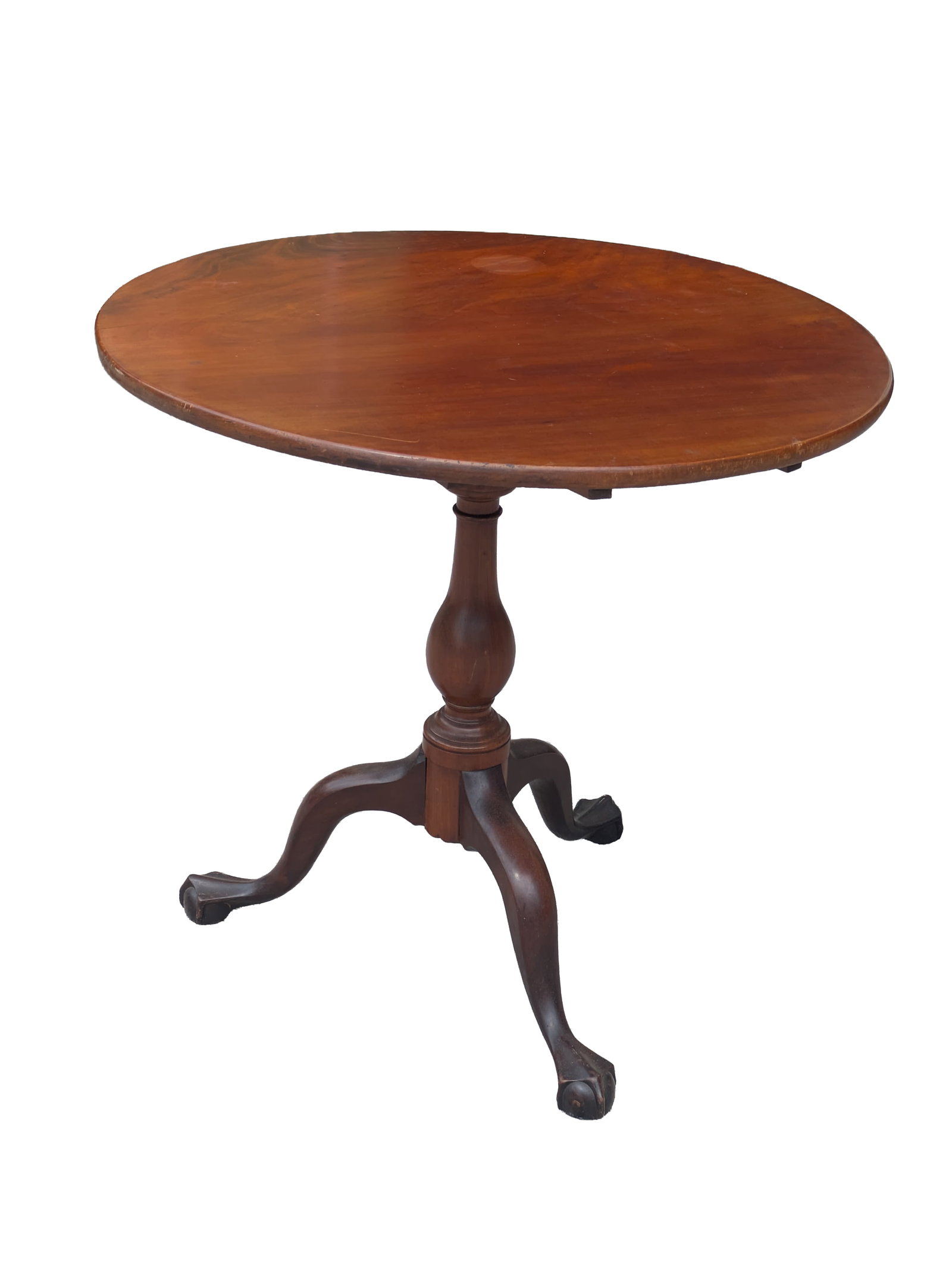 18th C Mahogany Chippendale Tilt Top Table with Bird Cage, (1 of 3)