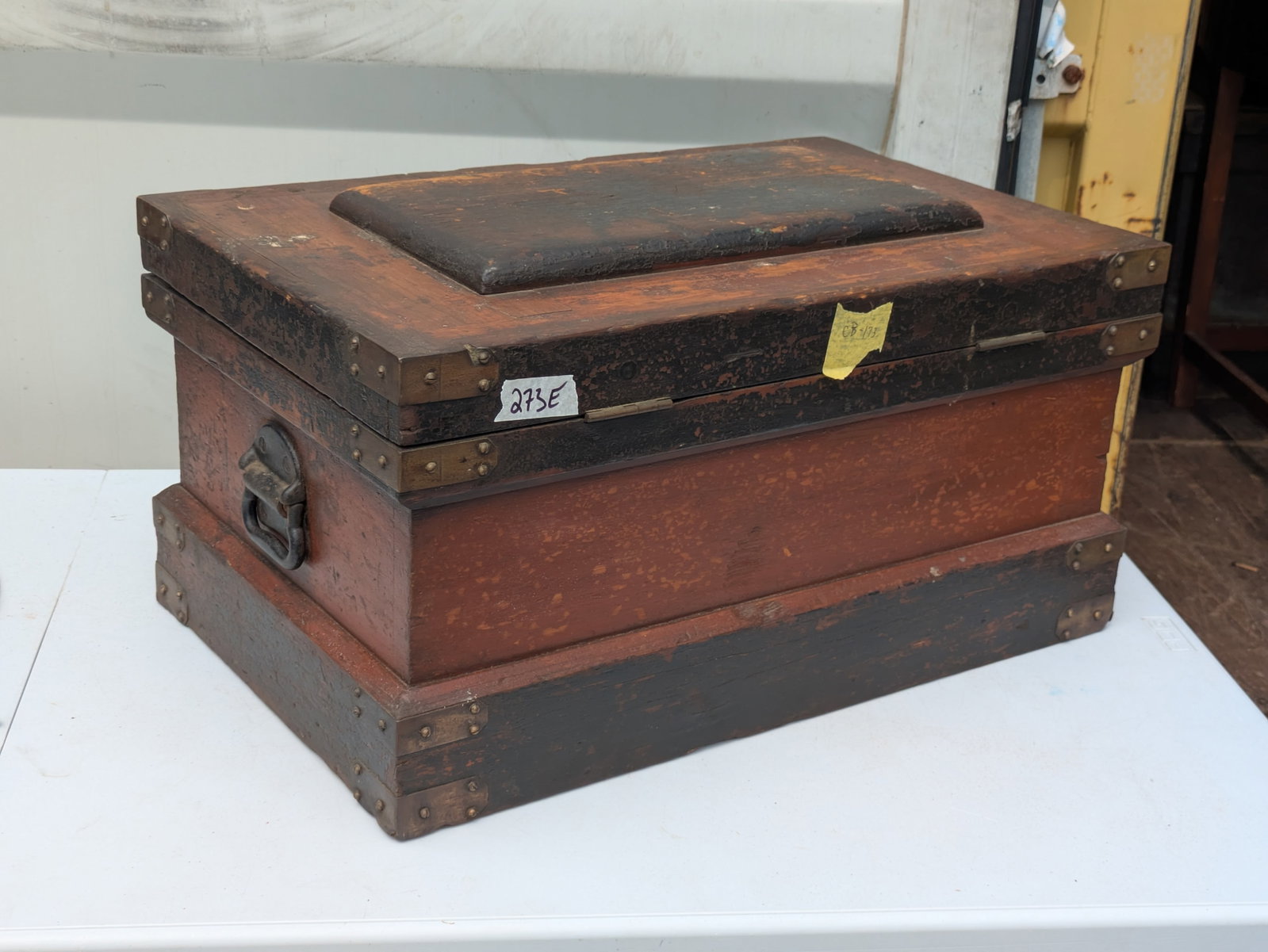 19th C Brass Bound Tool Chest - 4