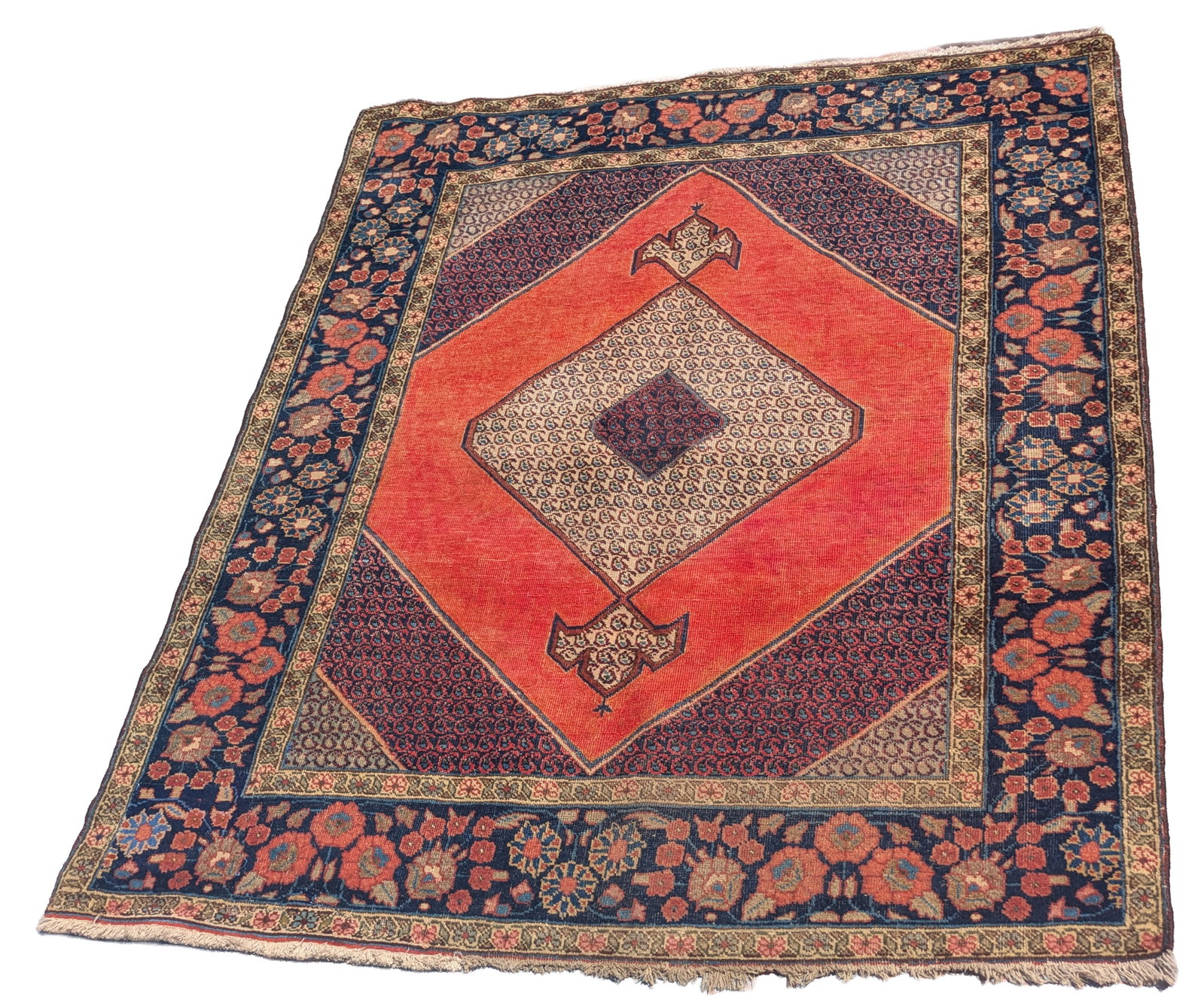 Vintage Oriental Carpet.: 69 x 53 inches.