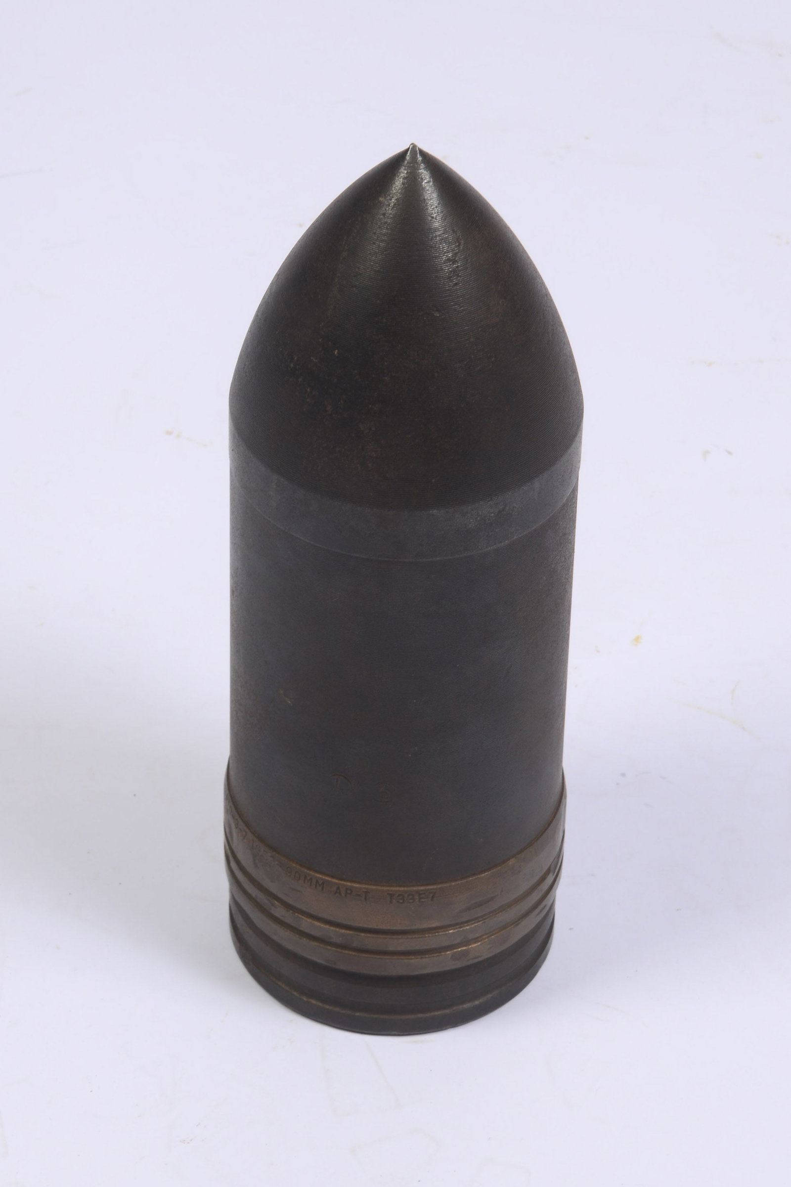 WWI or II Anti Tank Shell, 89mm.: Length 10 inches, diameter 3.5 inches, 23 pounds.