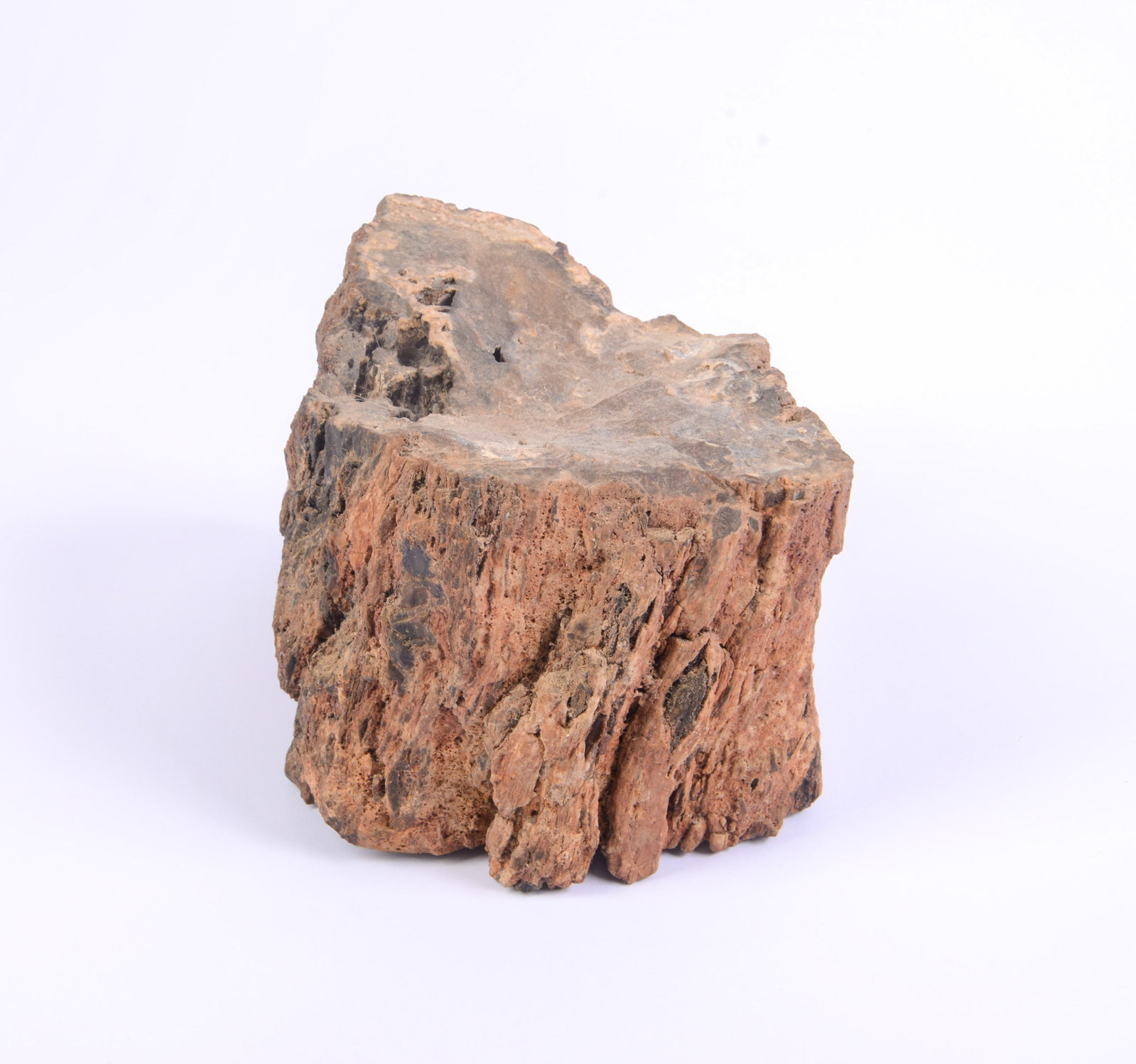 Fossilized Wood Piece.: 4.5 x 5.5 x 5 inches.