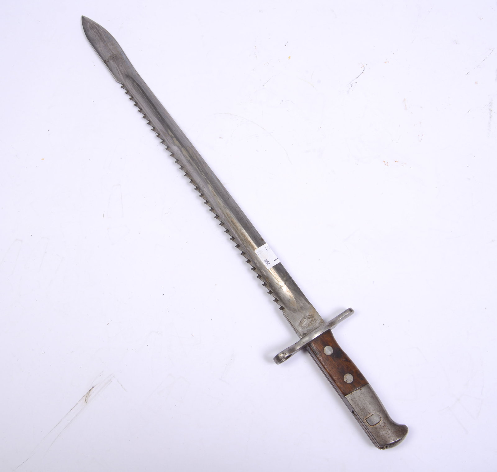 Neuhausen Waffenfabrik Wwi German Sawback Bayonet: Length 24 inches.