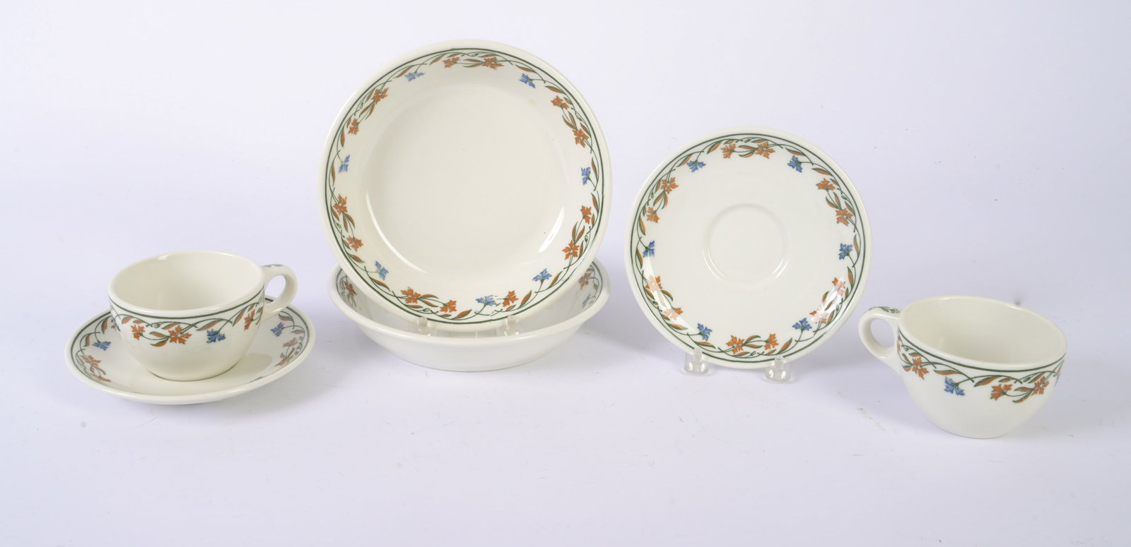 Two Warwick China Bowls and Two Cups and Saucers. (1 of 2)