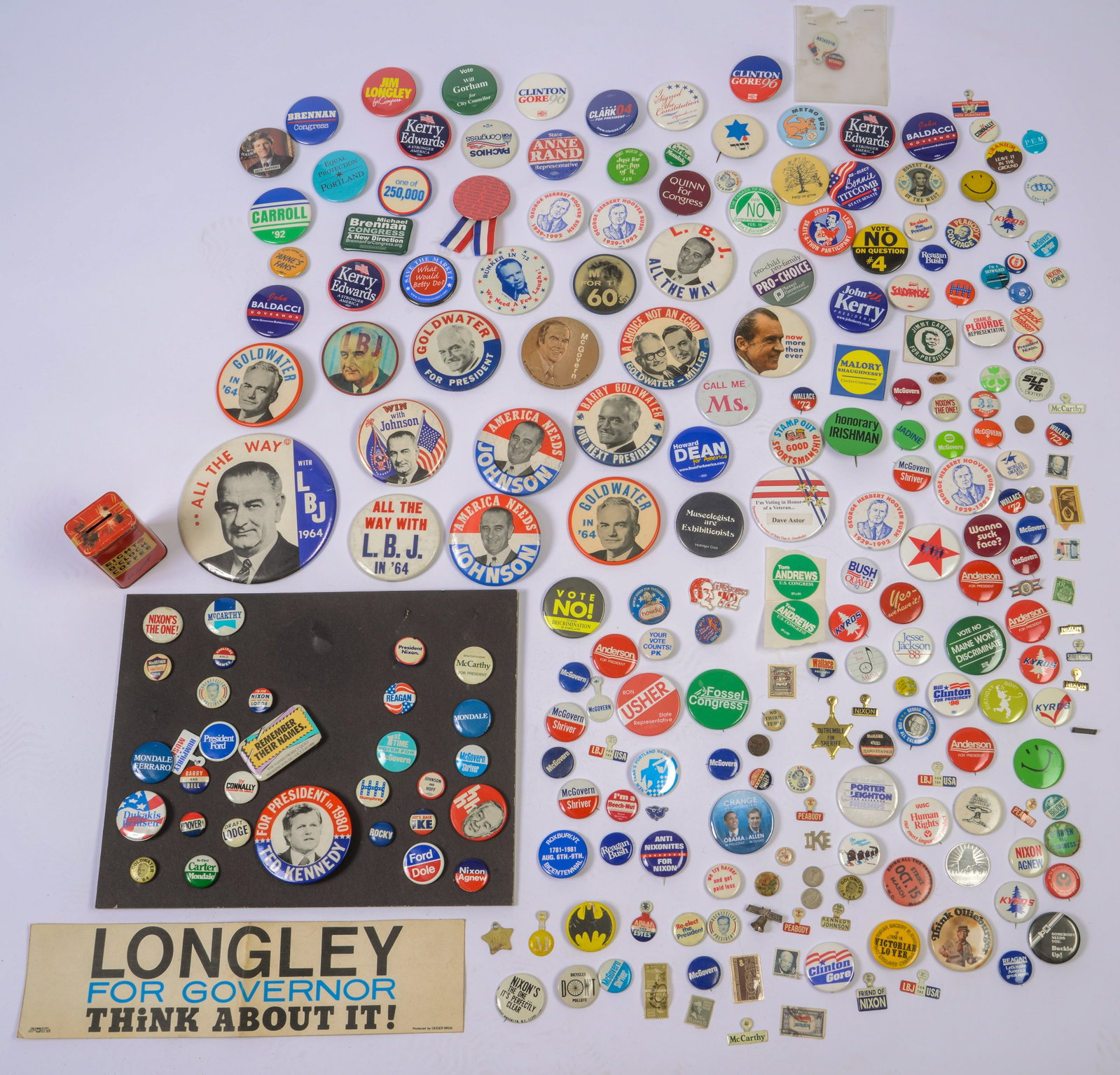 Large Collection of Political Pins. (1 of 9)