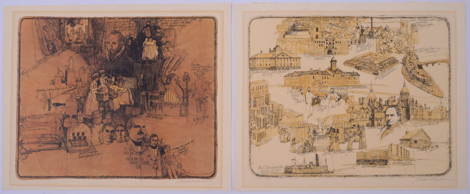 Two Signed Medical History Prints. (1 of 5)