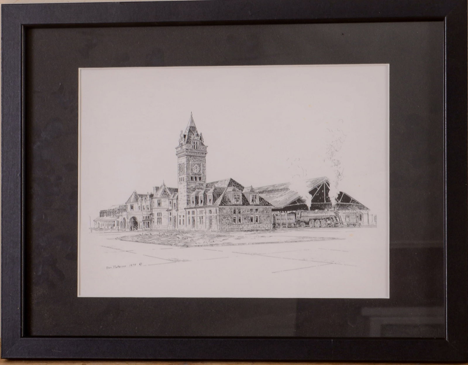 Don Patterson. Union Station, Portland, Maine.: Framed print, 13 x 17 inches. Together with a photo.