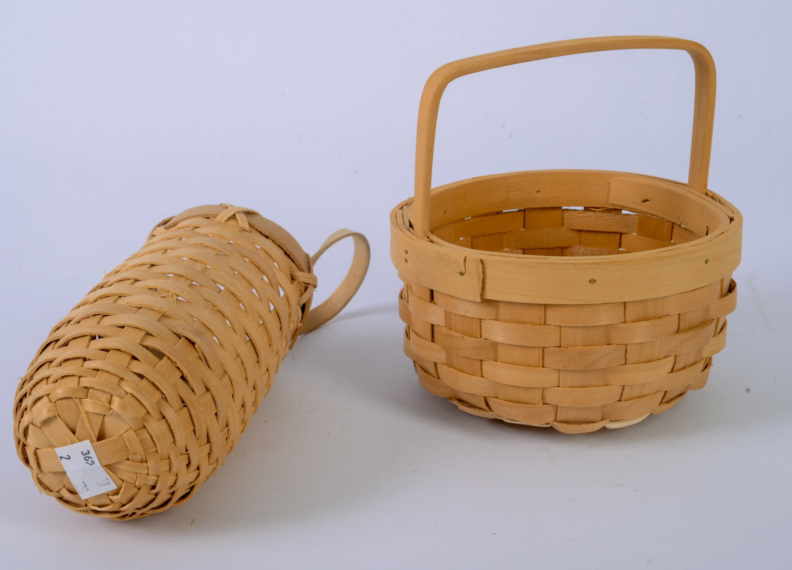 Two Handwoven Baskets. - 2