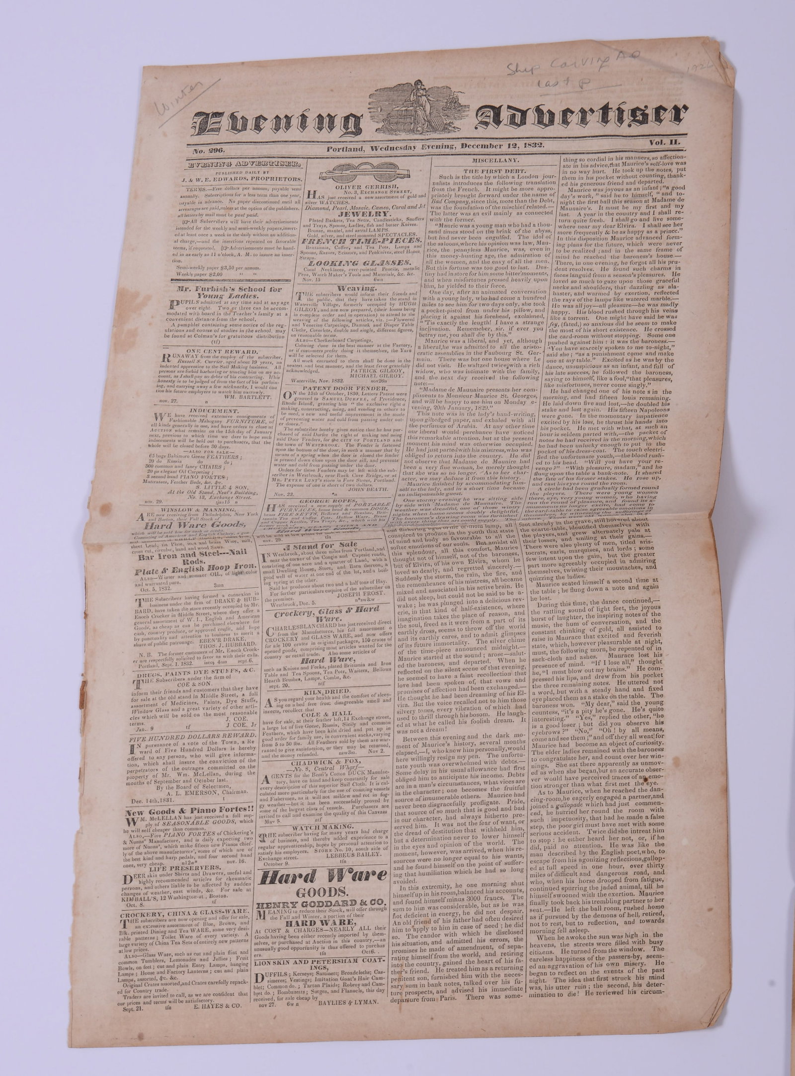 Three Old Newspapers. - 4