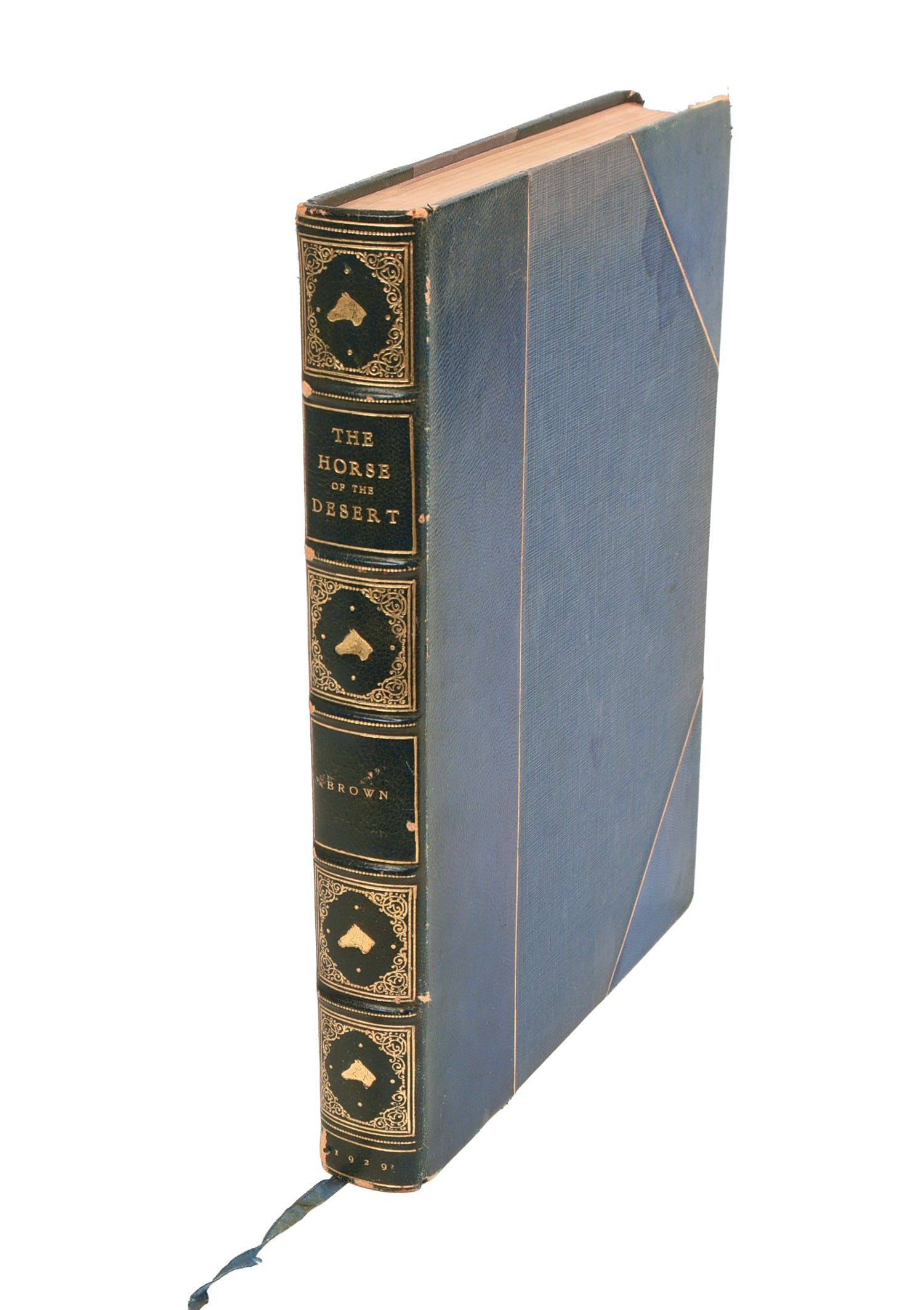 The Horse of the Desert by William Robinson Brown: 1929 first edition Derrydale press. Limited to 750 copies of which very few were bound as this volume is in Â? leather