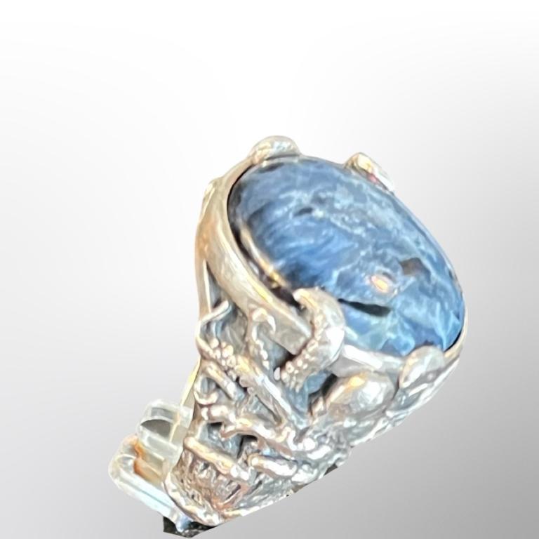 Clocks & Colors Mens 925 Wrapping Octopus Lapis Ring (1 of 6)