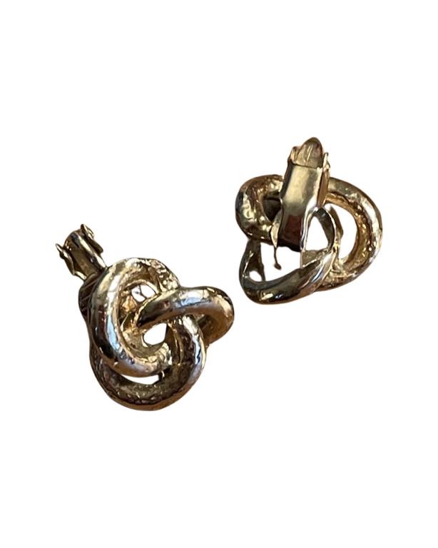 Vintage Cartier 18K Two Toned Gold Knot Earrings: Vintage Cartier 18K Two Toned Gold Knot Earrings. New without tags, comes with original Cartier jewelry dust bag.