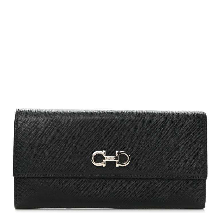 Salvatore Ferragamo Grained Calfskin Wallet Black (1 of 6)