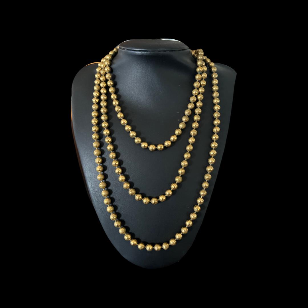 Antique Knotted Solid 14K Gold Eternity Necklace (1 of 4)