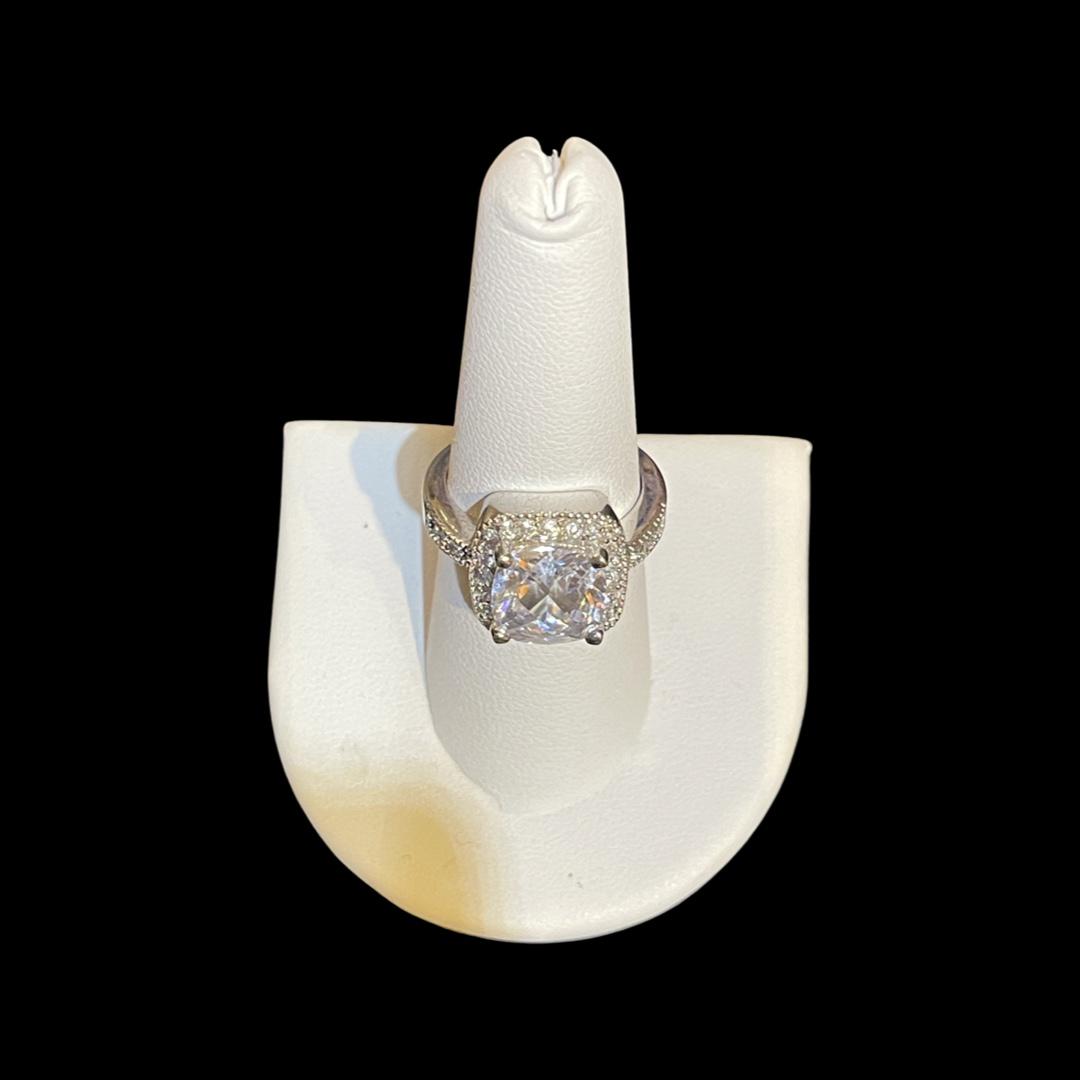 4.00ct Halo Cushion Cut Old Miner Diamond Engagement Ring (1 of 6)