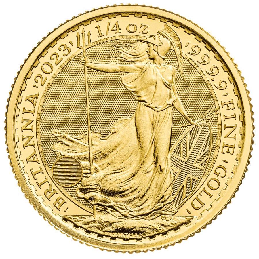 Great Britain 1/4 oz Gold 2023 Britannia BU (1 of 1)
