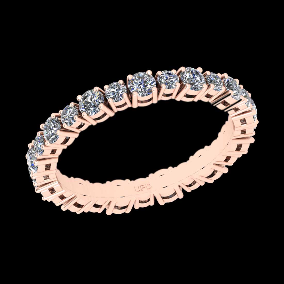 1.35 CtwVS/SI1 Diamond 14K Rose Gold Entity Band Ring (1 of 2)