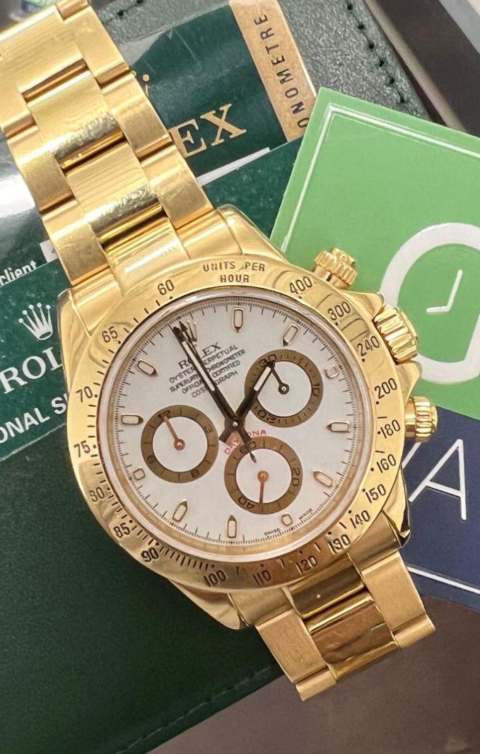 Rolex Daytona 41mm 18k Yellow Gold Comes With Box And P