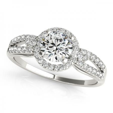 CERTIFIED PLATINUM 1.00 CTW J-K/VS-SI1 DIAMOND HALO ENG (1 of 1)