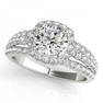 CERTIFIED PLATINUM 1.37 CTW J-K/VS-SI1 DIAMOND HALO ENG