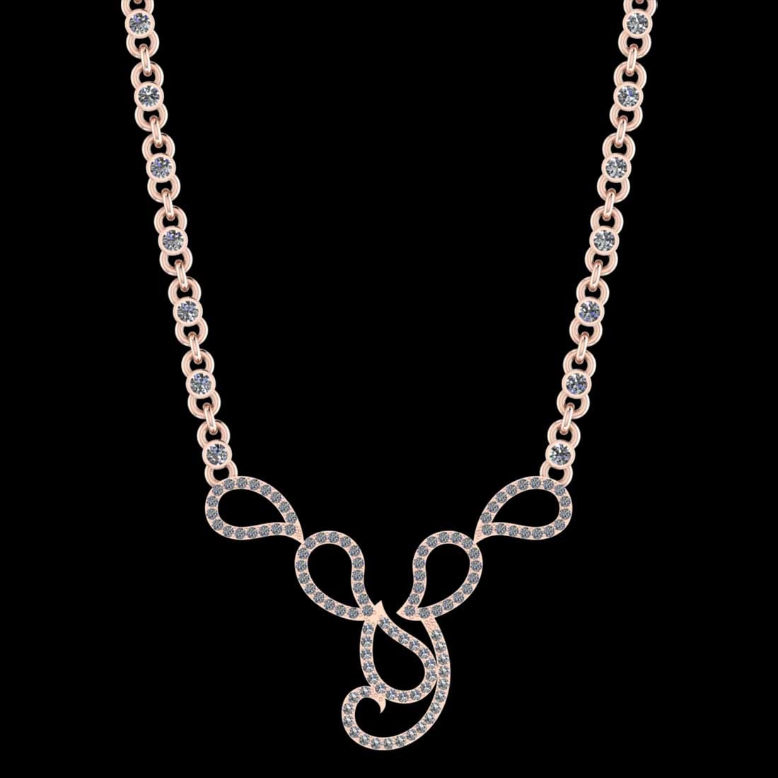 12.93 Ctw VS/SI1 Diamond 14K Rose Gold Necklace(ALL DIA (1 of 1)