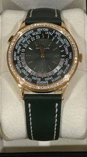 Patek Philippe 7130R World Time Comes with Box and Pape: Patek Philippe 7130R World Time Comes with Box and Papers -- Patek Philippe 7130R World Time Comes with Box and Papers #UPD12667v8