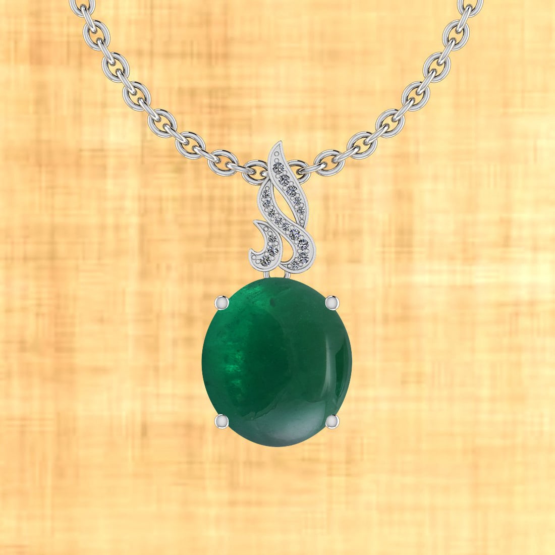 Certified 25.25 Ctw VS/SI1 Emerald And Diamond 14k Whit (1 of 1)