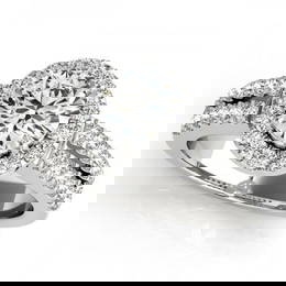 CERTIFIED PLATINUM 1.30 CTW J-K/VS-SI1 DIAMOND HALO ENG