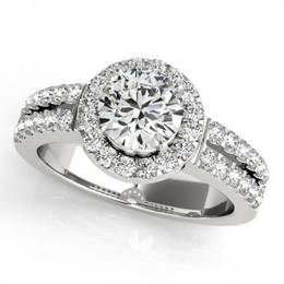 CERTIFIED PLATINUM 1.30 CTW J-K/VS-SI1 DIAMOND HALO ENG