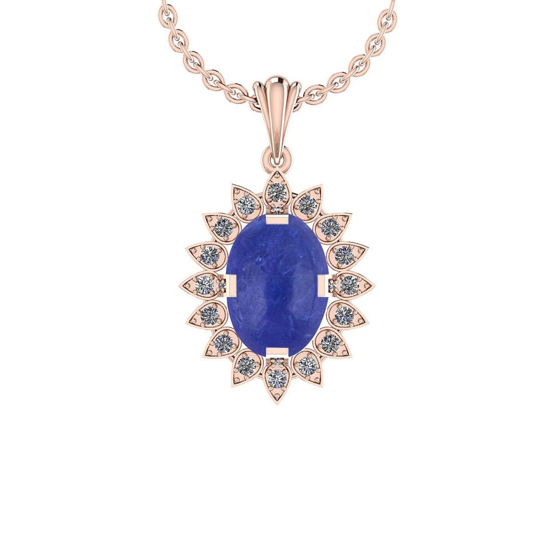 Certified 25.30 Ctw Tanzanite And Diamond VS/SI1 Style (1 of 1)