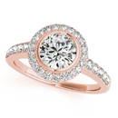 Certified 1.65 Ctw SI2/I1 Diamond 14K Rose Gold Bridal