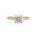 CERTIFIED 0.9 CTW D/VS2 ROUND DIAMOND SOLITAIRE RING IN