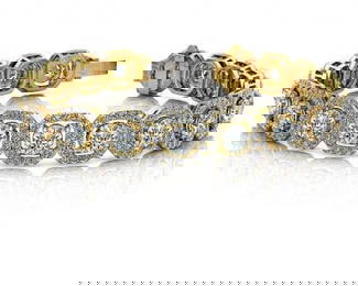 14KT YELLOW GOLD 13 CTW G-H SI2/SI3 OCTAGON RED CARPET