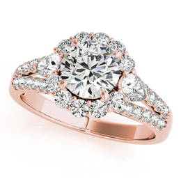 Certified 1.75 Ctw SI2/I1 Diamond 14K Rose Gold Engagem