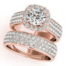 Certified 2.00 Ctw SI2/I1 Diamond 14K Rose Gold Bridal