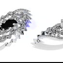 3.03 Ctw VS/SI1Blue Sapphire and Diamond 14K White Gold