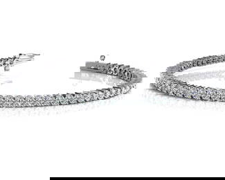 14K WHITE GOLD 2 CTW G-H VS/SI1 THREE PRONG TENNIS BRAC
