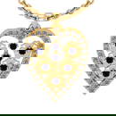 0.30 Ctw VS/SI1 Blue Sapphire And Diamond 14K Yellow Go