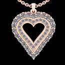 0.98 CtwVS/SI1 Diamond 14K Rose Gold Necklace (ALL DIAM