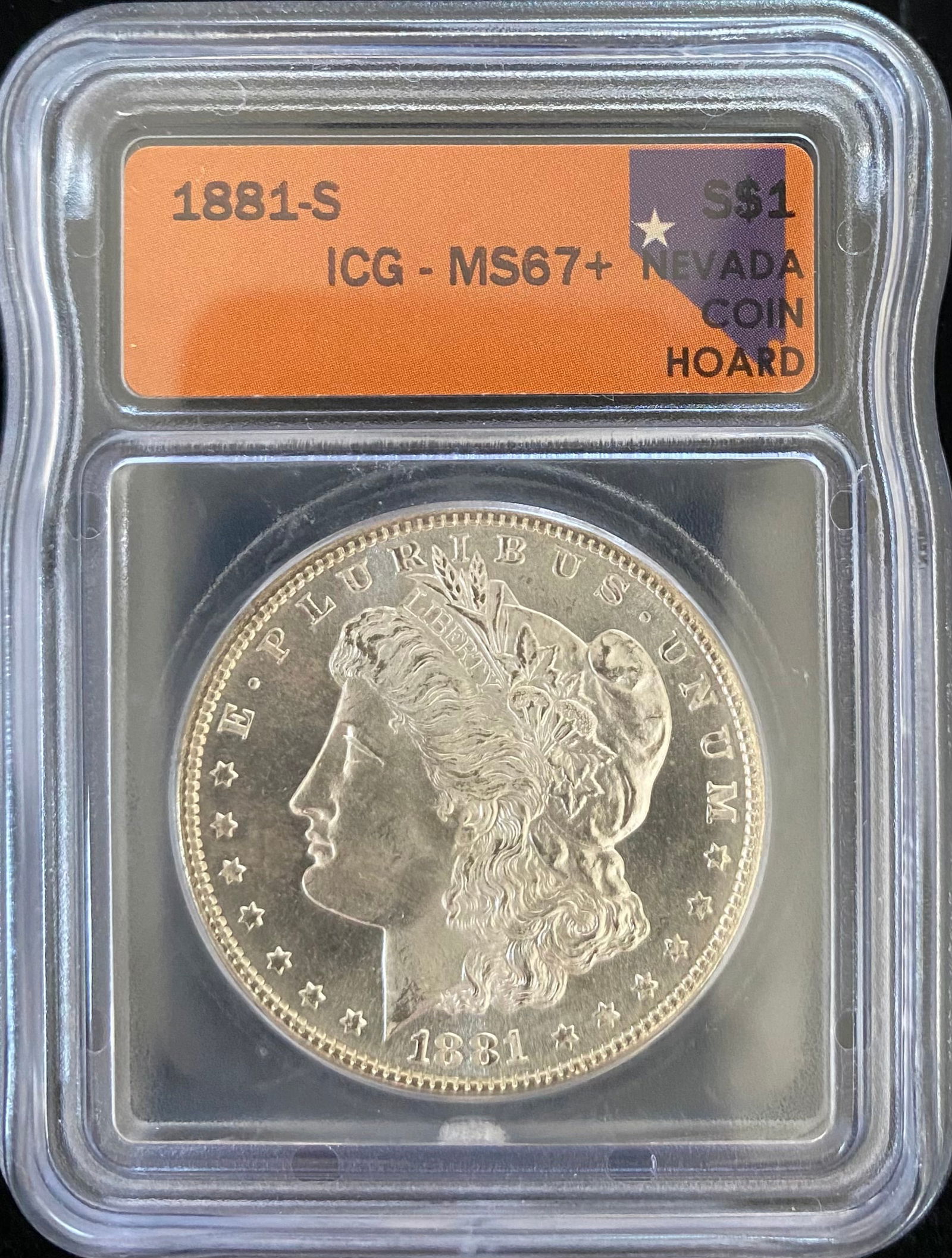 1881-S Morgan Silver Dollar ICG MS67+ BU (1 of 2)
