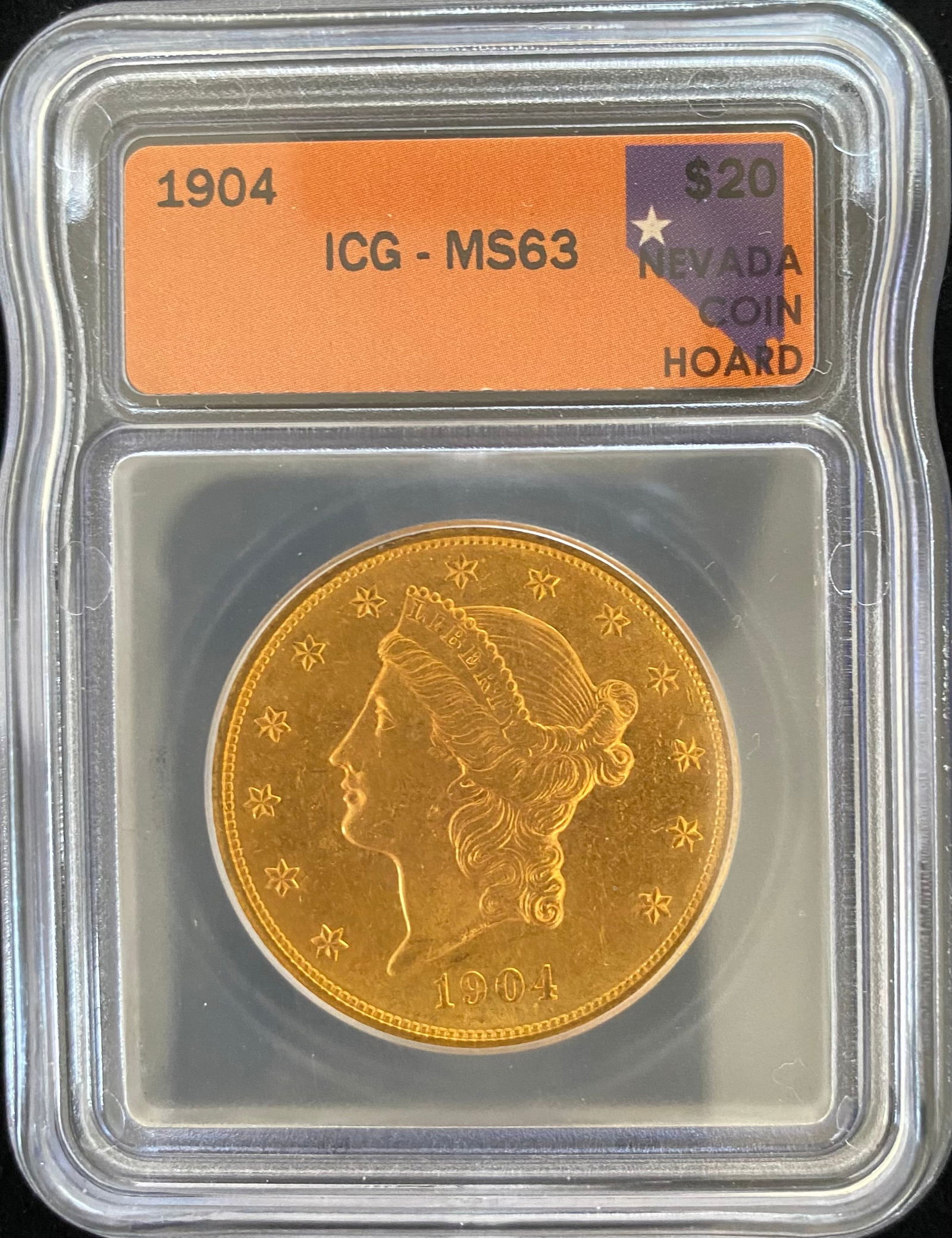 1904 $20 Liberty Head Gold Coin ICG MS63 BU (1 of 2)