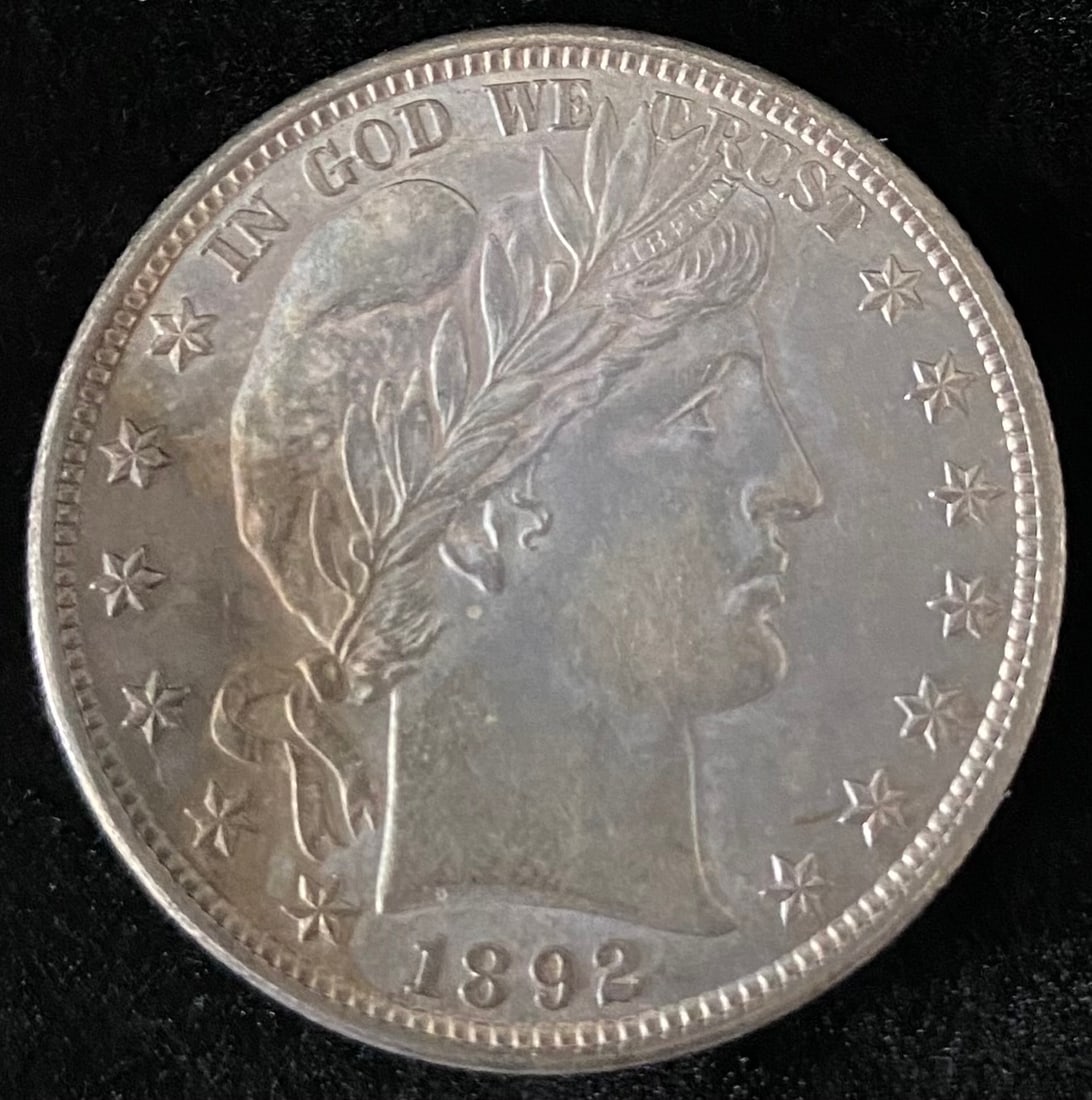1892 Barber Silver Half Dollar (1 of 2)