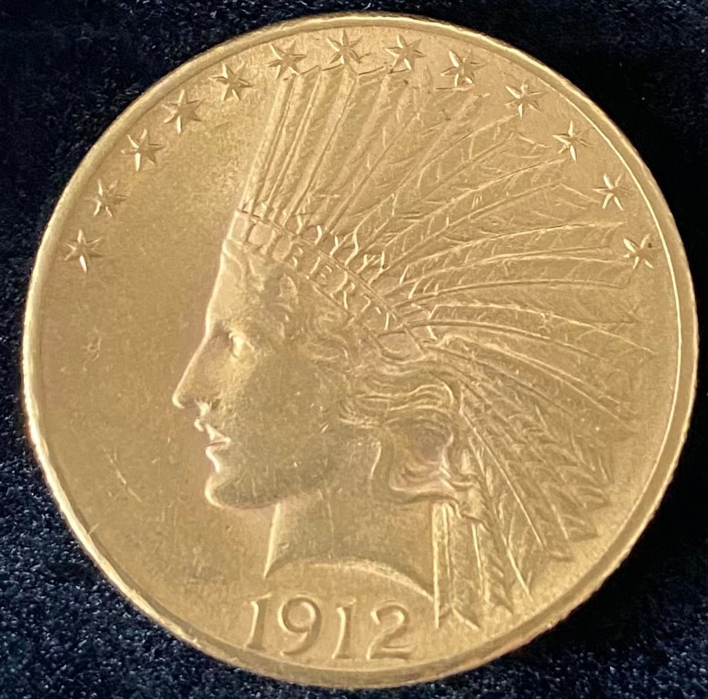 1912 $10 Indian Head Gold Coin (1 of 2)