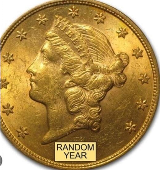 5 of 7: GEM BU $20 Mixed St. Gaudens & Liberty Head Gold Bank Roll of 10 Coins (1 of 2)