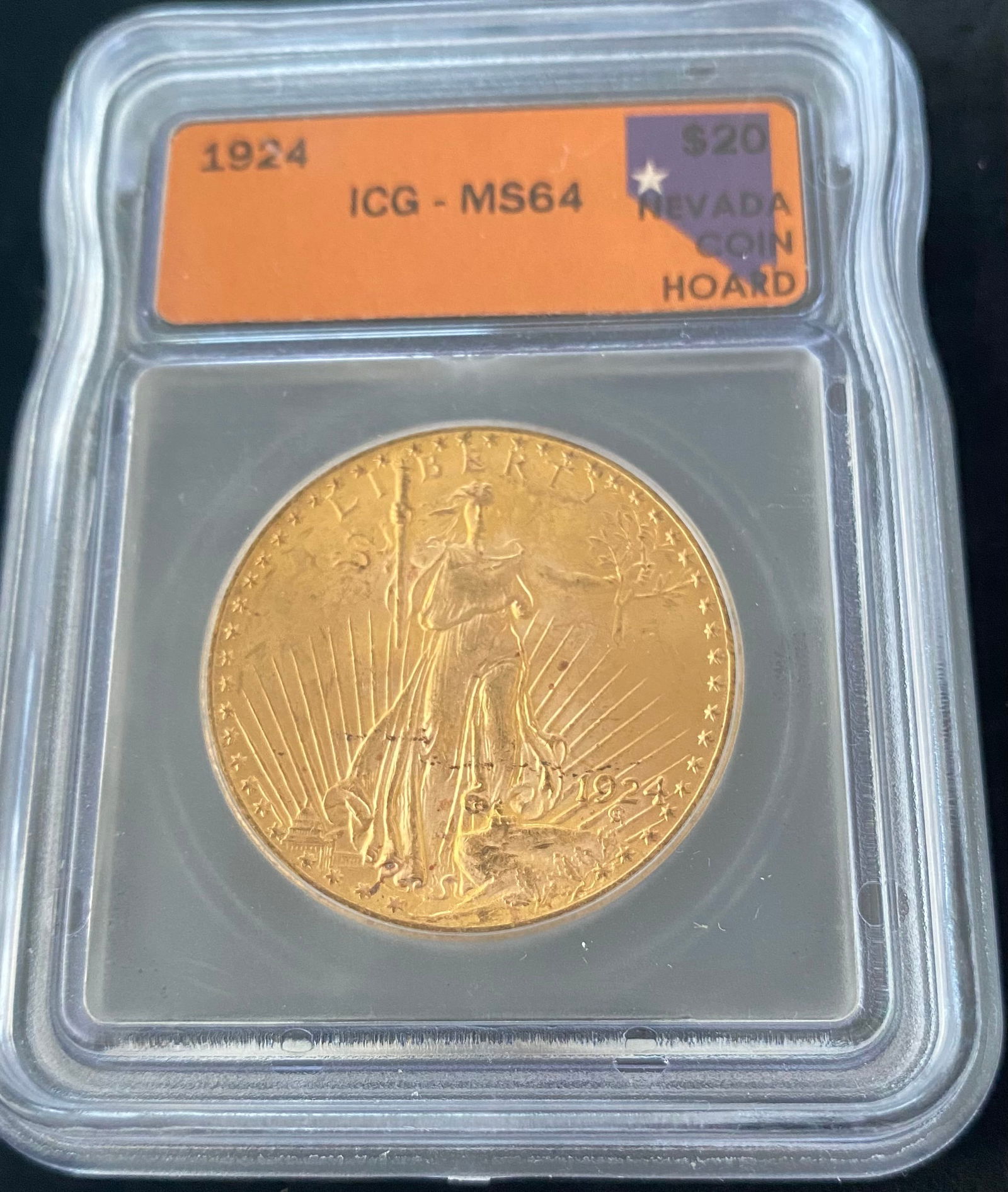 1924 $20 St. Gaudens Gold ICG MS64 (1 of 2)